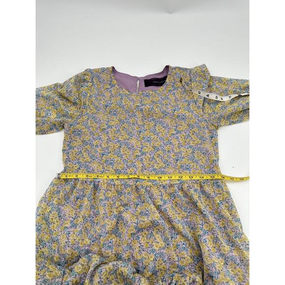 Code X Mode Maxi Peasant Dress Size Xs Tiered Chiffon Boho Mixed Floral Print - Picture 9 of 14
